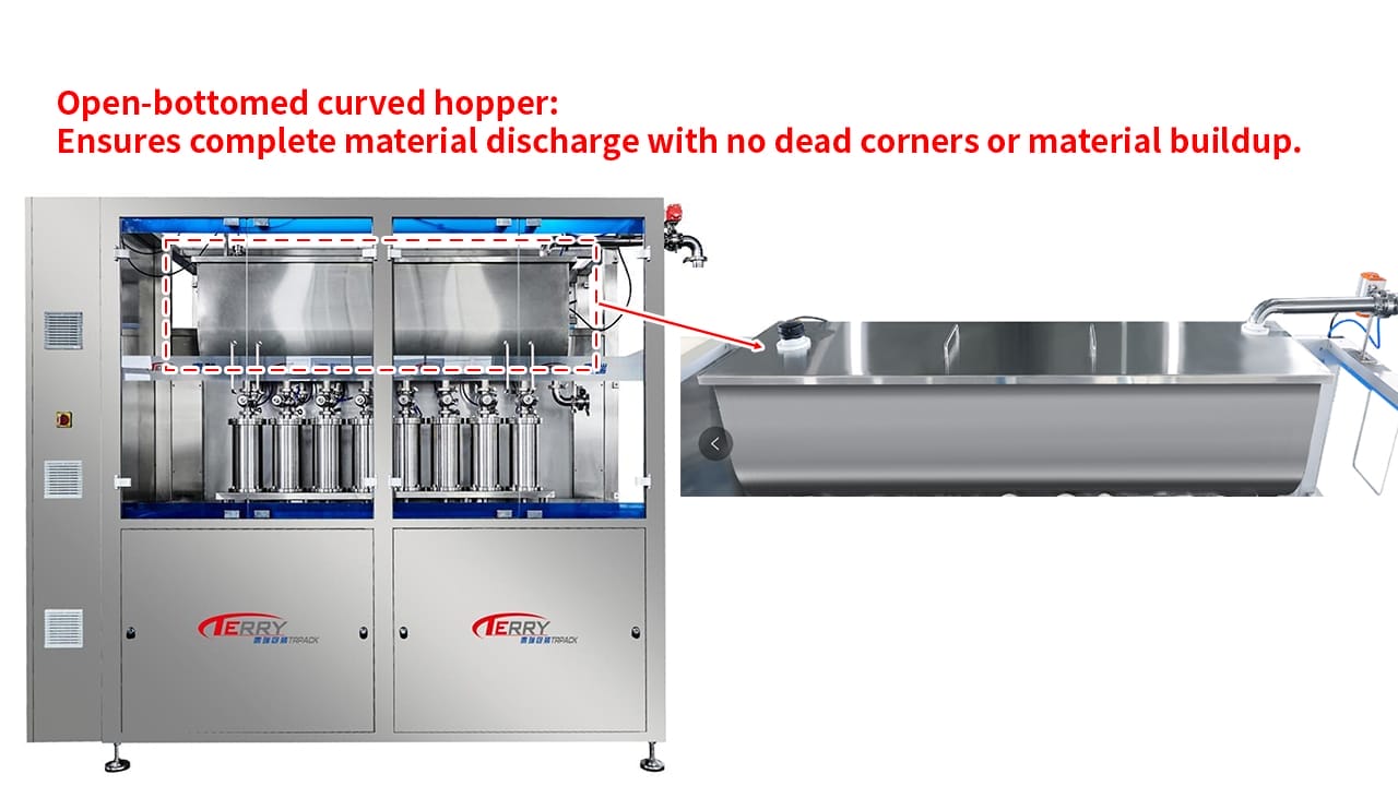 8.open-bottom material hopper