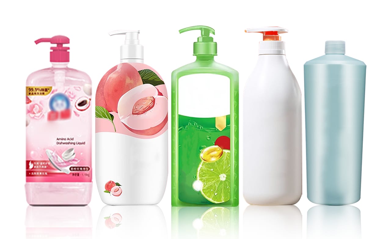 round bottles or square flat bottles with a capacity of less than 1L