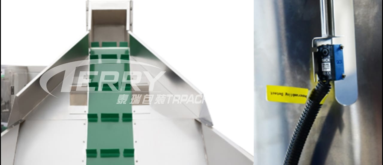 TRPACK LP Automatic 1L Bottle Unscrambler Adjust The Conveyor