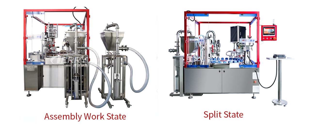 Assembly Work State and Split State for Rotary Filling Capping Machine