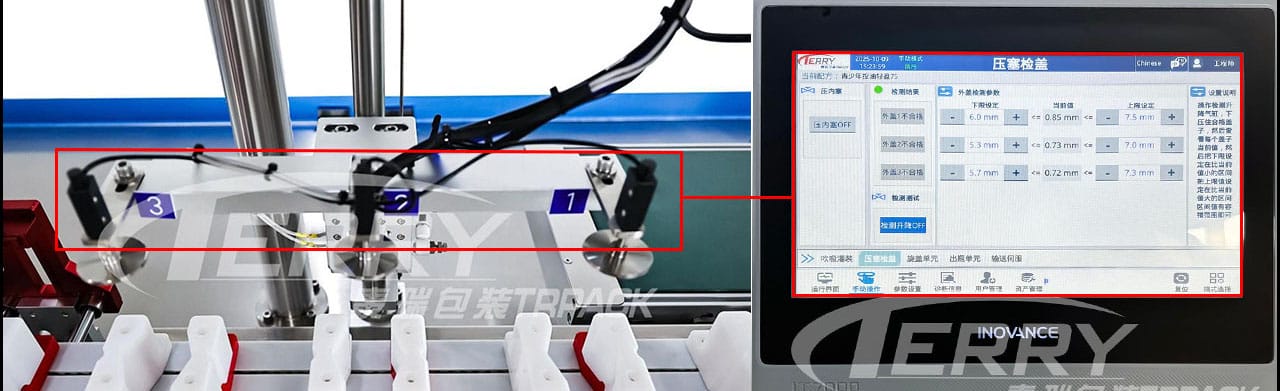 Inspection of missing, misaligned, and tall caps