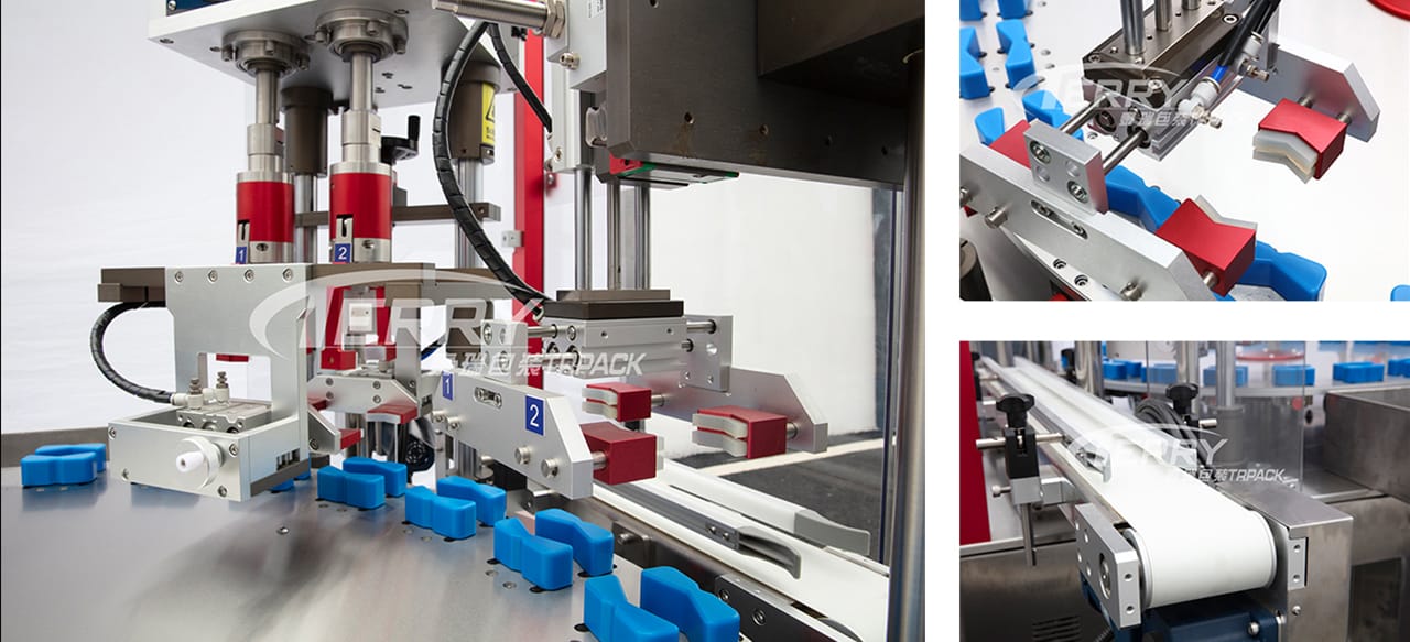 robotic claw for intergrated rotary filling and capping machine