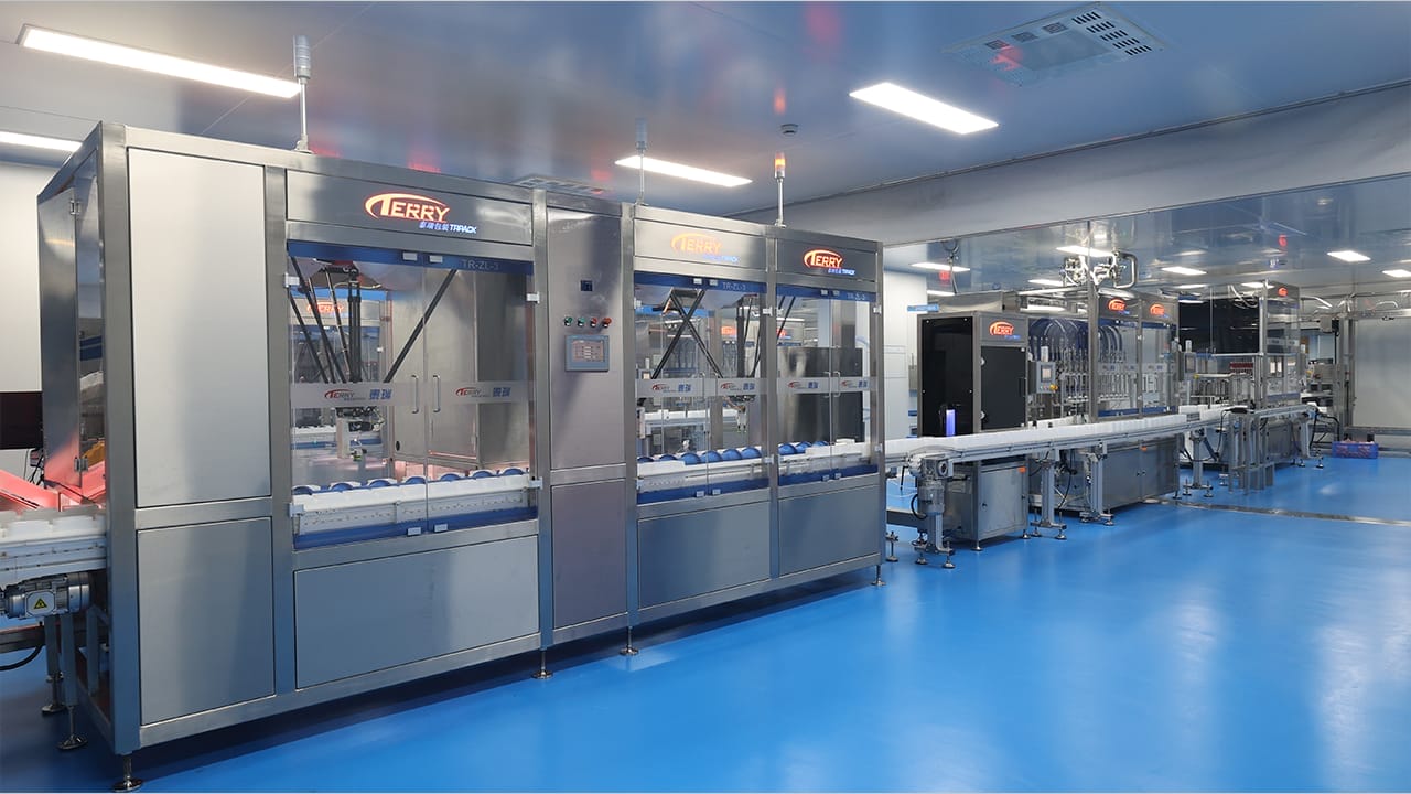 Spider-Hand Bottle Handling Machine, High-Viscosity Filling Machine, Servo Capping Machine Project Site (1)