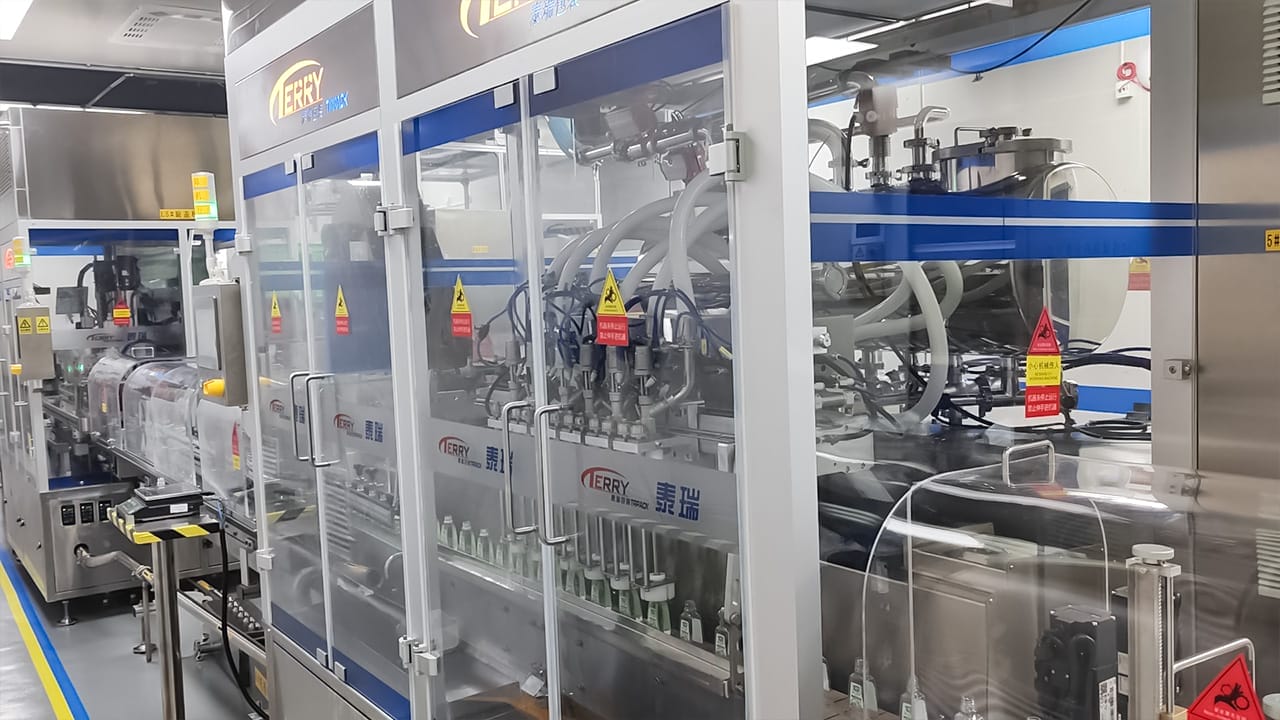Six-Head Inline Blow And Suction Machine; Six-Head Full-Length Filling Machine; Two-Head Single-Head Capping Machine Project Site (3)