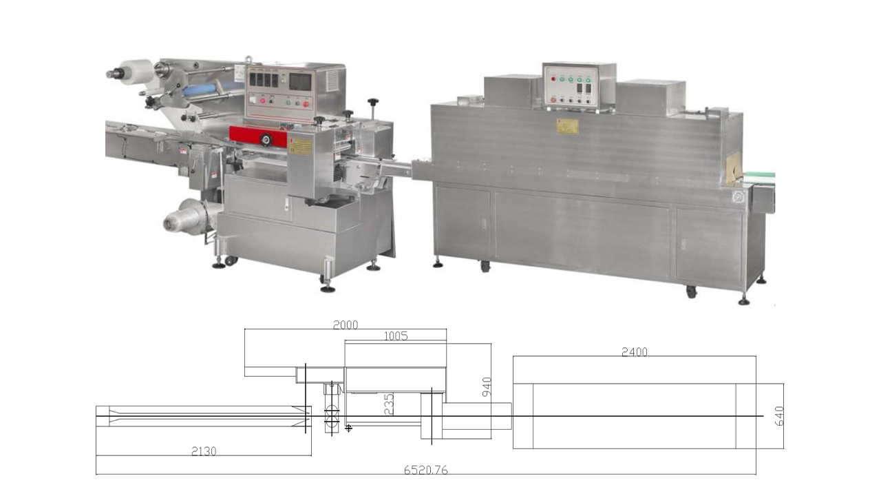 TRPACK Shrink Wrapping Machine with Heat Shrinking Tunnel